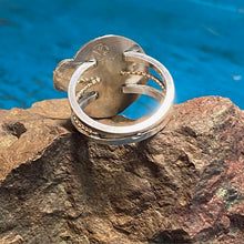 Load image into Gallery viewer, Turquoise Sterling Silver and Gold Plated Ring Size 7.5