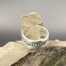 Load image into Gallery viewer, Sterling Silver and Green Hubei Turquoise Chunky Ring