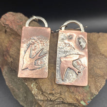 Load image into Gallery viewer, Mixed Metal Earrings- Swallow Dance Pair