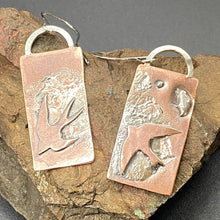 Load image into Gallery viewer, Mixed Metal Earrings- Swallow Dance Pair