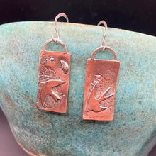 Load image into Gallery viewer, Mixed Metal Earrings- Swallow Dance Pair