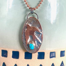 Load image into Gallery viewer, Mixed Metal Necklace with Copper Chain- Swallow Dance