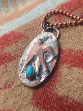Load image into Gallery viewer, Mixed Metal Necklace with Copper Chain- Swallow Dance