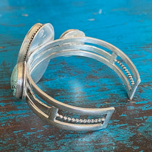 Load image into Gallery viewer, Sterling Silver and Vintage 70's Turquoise Stone Bracelet