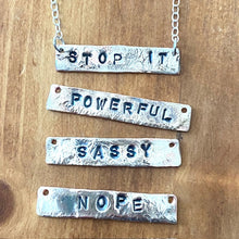 Load image into Gallery viewer, Mixed Metal Copper and Sterling Silver Rustic Attitude Necklace