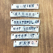 Load image into Gallery viewer, Mixed Metal Copper and Sterling Silver Rustic Attitude Necklace