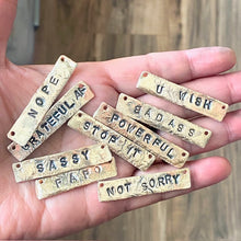 Load image into Gallery viewer, Mixed Metal Copper and Sterling Silver Rustic Attitude Necklace