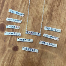 Load image into Gallery viewer, Mixed Metal Copper and Sterling Silver Rustic Attitude Necklace
