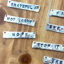 Load image into Gallery viewer, Mixed Metal Copper and Sterling Silver Rustic Attitude Necklace
