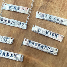 Load image into Gallery viewer, Mixed Metal Copper and Sterling Silver Rustic Attitude Necklace
