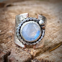 Load image into Gallery viewer, Start Me Up Mixed Metal and Moonstone Ring
