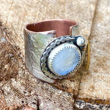 Load image into Gallery viewer, Start Me Up Mixed Metal and Moonstone Ring
